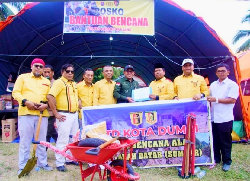 IKTD Bersama GETTAR Kota Dumai salurkan bantuan bencana alam di Tanah Datar