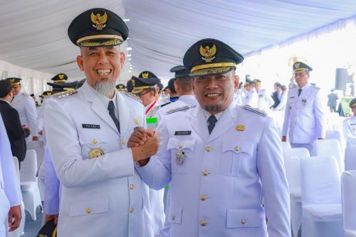 Resmi Dilantik Presiden Prabowo Subianto, Ini Harapan Wako Paisal Dan Wawako Sugiyarto Untuk Masyarakat Kota Dumai Kedepan